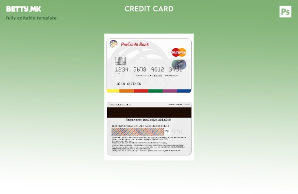Модерен стил Романија Шаблон ProCredit MasterCard
